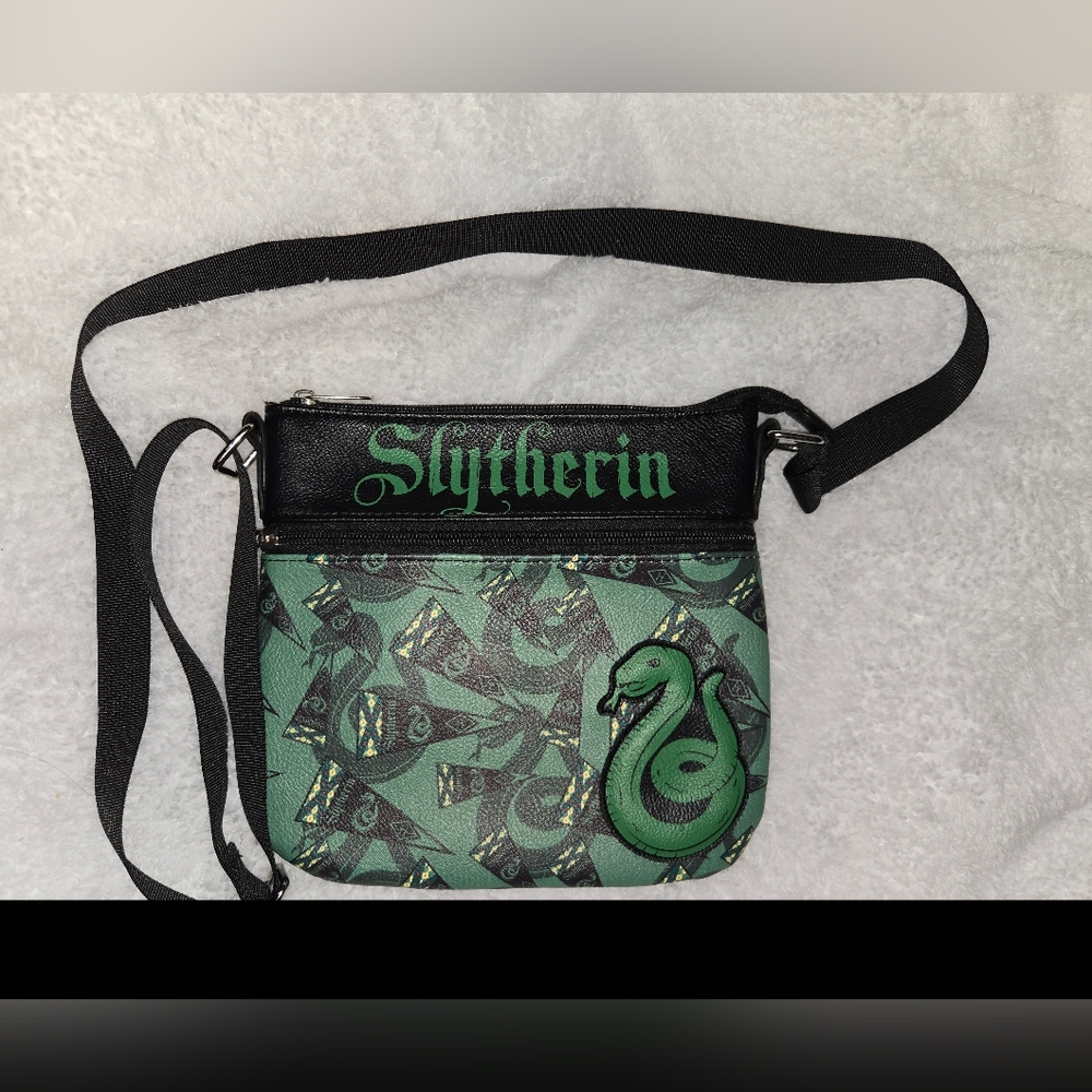 Loungefly Slytherin Green and Black Crossbody Shoulder Bag